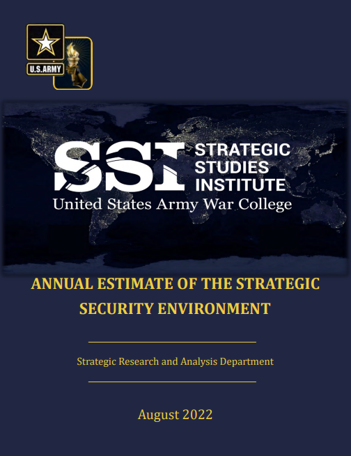 Cover for the 2022 Annual Estimate of the Strategic Security Environment